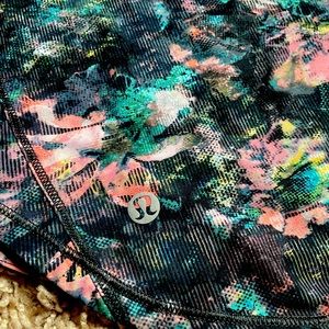 Lululemon Green Floral & Mesh Tank